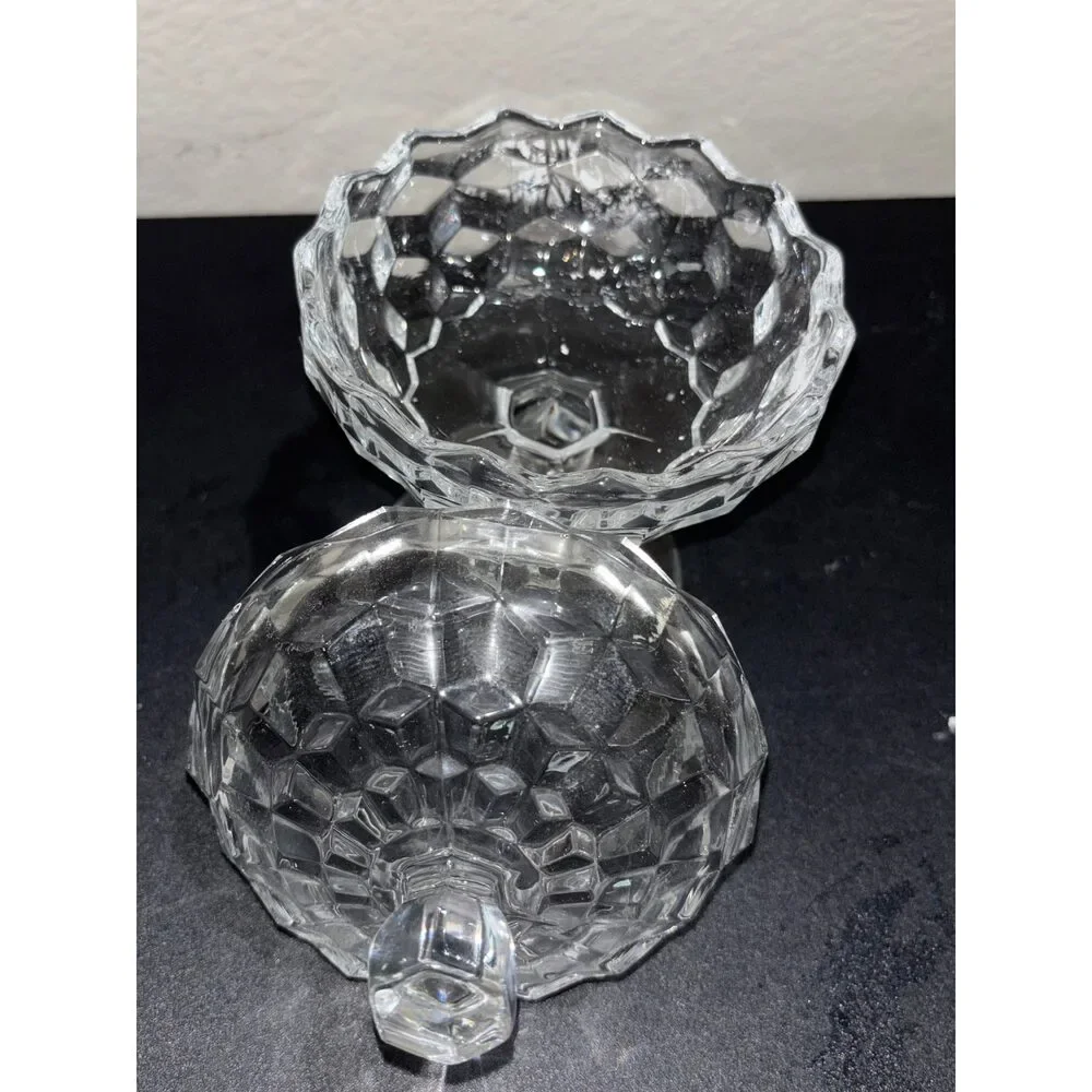 Crystal Pedestal Candy and Trinket Dish